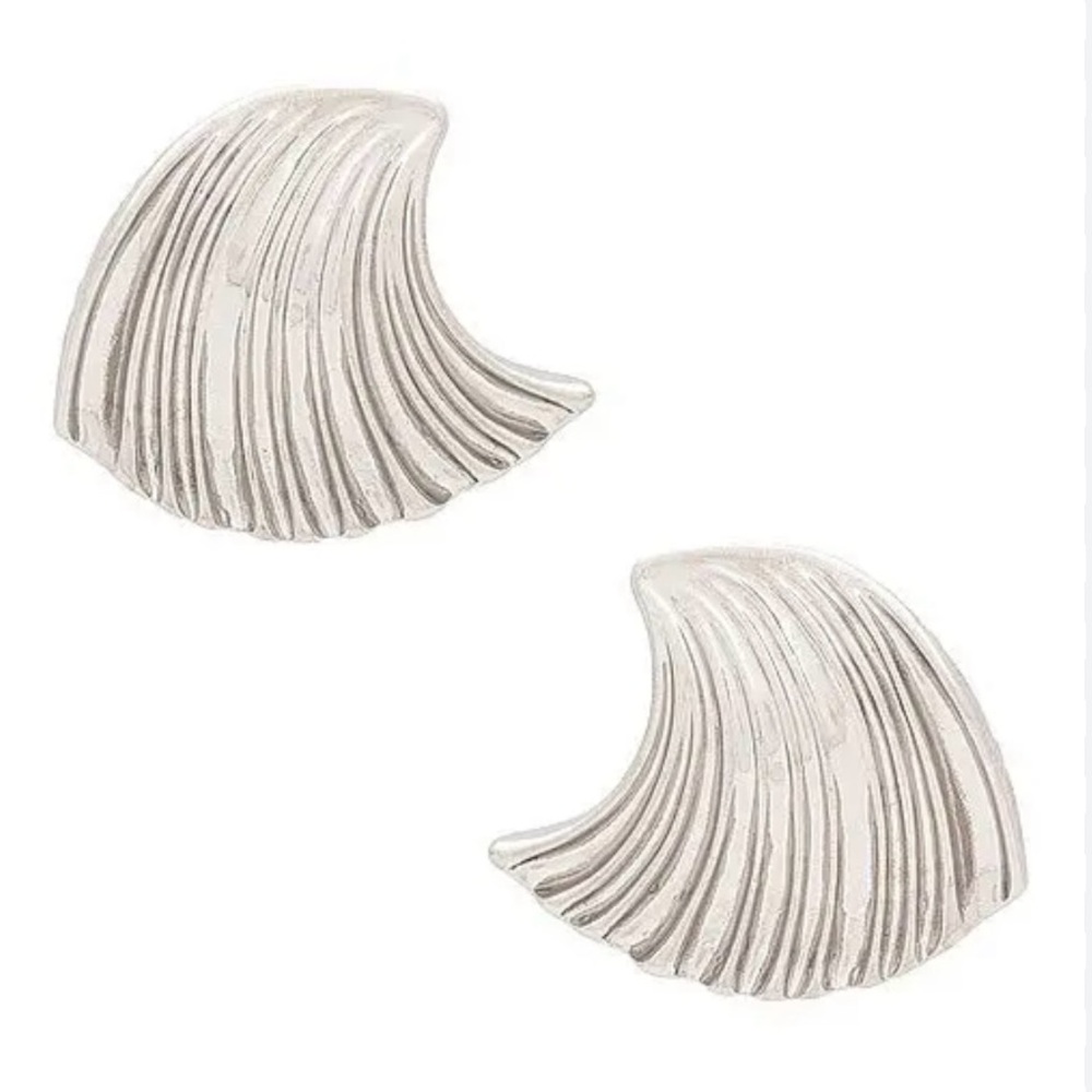 Elegant Silver Wave Earrings